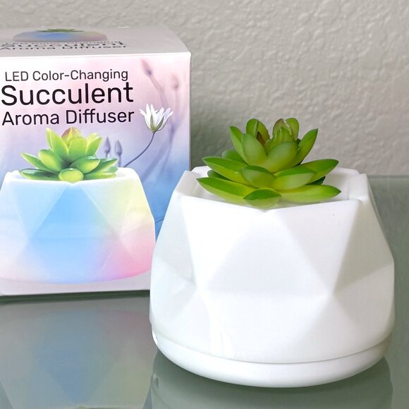 Succulent USB LED 6 Color-Changing Light Fragrance Aroma Diffuser Aromatherapy - Picture 1 of 9
